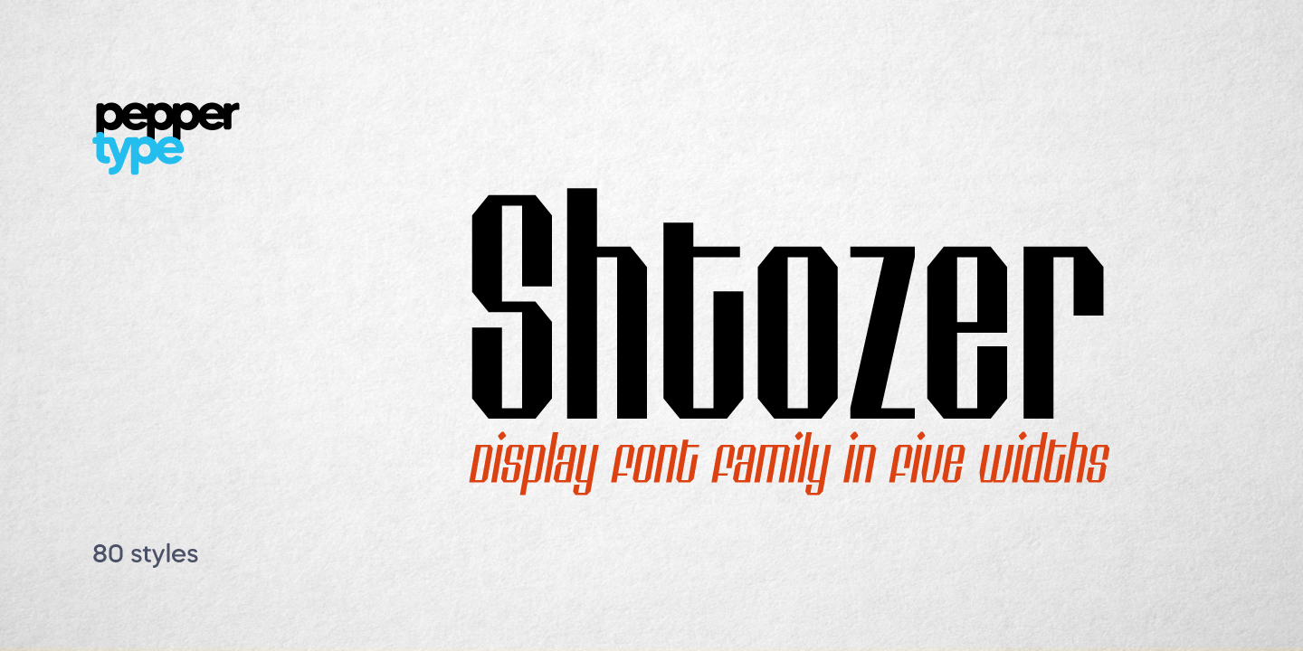 Example font Shtozer 800 #12